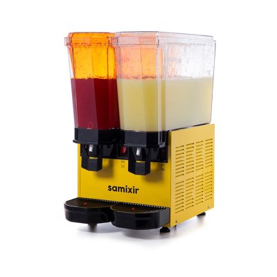 Samixir 40.SSY Klasik Twin Soğuk İçecek Dispenseri, 20+20 L, Fıskiyeli, Sarı