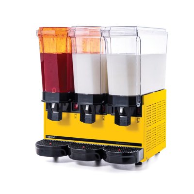 Samixir 60.SMMY Triple Klasik Fıskiyeli Karıştırıcılı ve Karıştırıcılı Soğuk İçecek Dispenseri, 20+20+20 L, Sarı