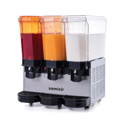 Samixir 60.SSMI Klasik Triple Soğuk İçecek Dispenseri, 20+20+20 L, Fıskiyeli-Fıskiyeli-Karıştırıcılı, Inox