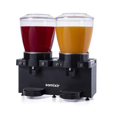 Samixir MM44.AB Panaromik Karıştırıcılı Analog Twin Soğuk İçecek Dispenseri, 22+22 L,  Siyah