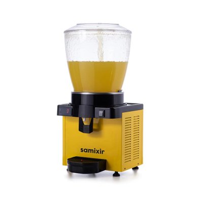 Samixir S22.DY Panaromik Fıskiyeli Dijital Soğuk İçecek Dispenseri, 22 L, Sarı