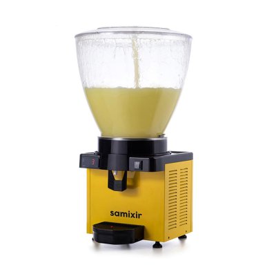Samixir S40.DY Panaromik Fıskiyeli Dijital Soğuk İçecek Dispenseri, 40 L, Sarı
