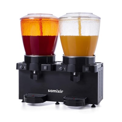 Samixir SS44.AB Panaromik Fıskiyeli Analog Twin Soğuk İçecek Dispenseri, 22+22 L, , Siyah