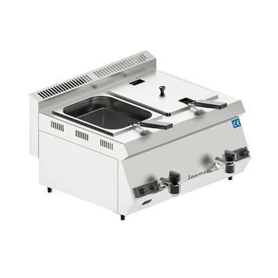Seamac SFG16 Özel Seri Çift Kapaklı Fritöz, 8+8 L, Gazlı