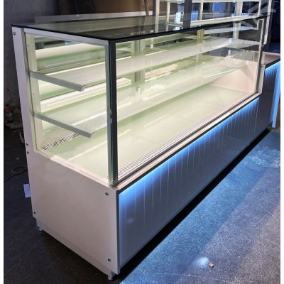 Soğuk Pasta Vitrin & Sandviç Teşhir Buzdolabı Dik Model 130 cm Beyaz