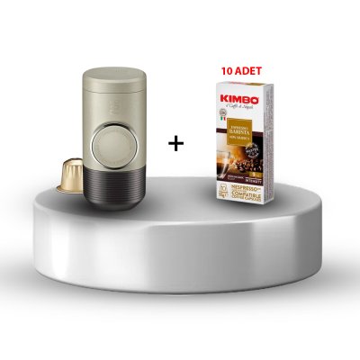 Wacaco Minipresso NS2, Kimbo Barista Armonia Nespresso Uyumlu Kapsül Kahve 10 x 10'lu Avantajlı Paket
